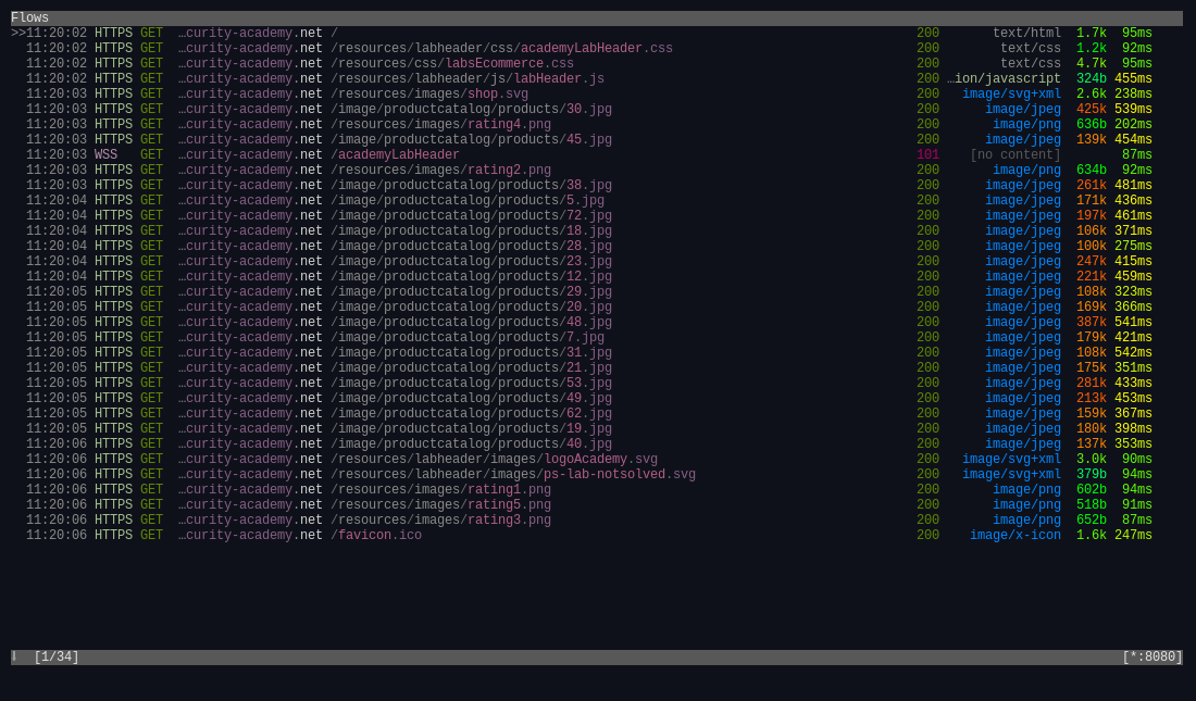 mitmproxy with a lot of requests